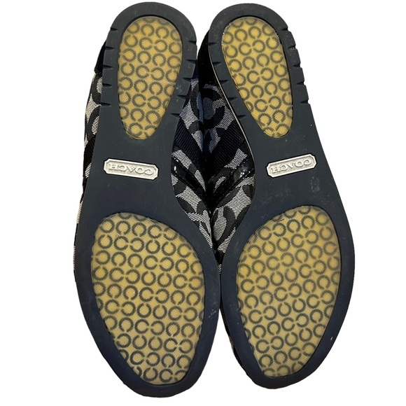 Coach Kathleen Gray Black Logo Sneakers 7.5 - Picture 5 of 9